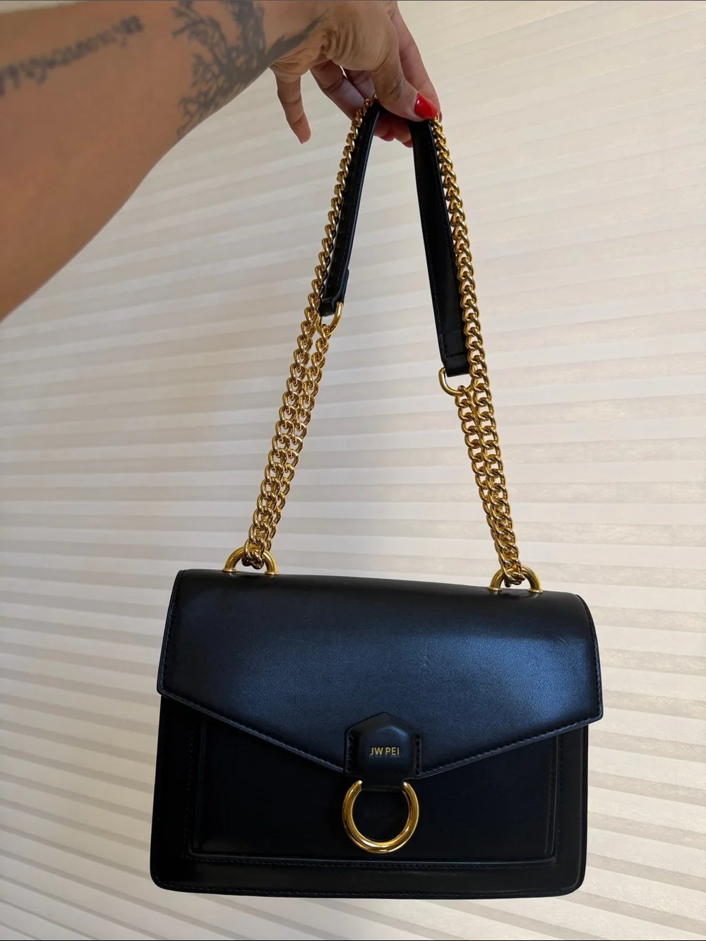 JW PEI Ashlie Crossbody Bag in W/ Gold Hardware